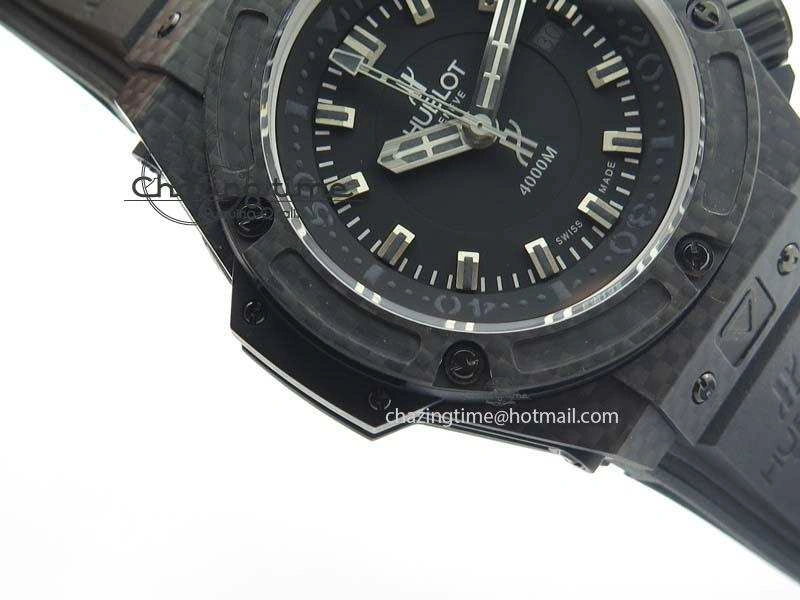 King Power 48mm OceanGraphic 4000 Carbon V6F 1:1 Best Edition Black Dial Gray Markers A Elegant 6968
