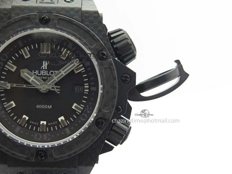 King Power 48mm OceanGraphic 4000 Carbon V6F 1:1 Best Edition Black Dial Gray Markers A Elegant 6968