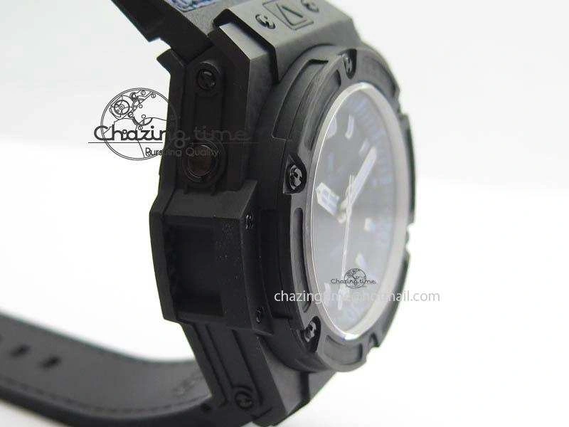 King Power 48mm OceanGraphic 4000 Carbon V6F 1:1 Black Dial Blue Gummy Strap A TopPick 6951
