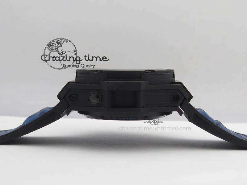 King Power 48mm OceanGraphic 4000 Carbon V6F 1:1 Black Dial Blue Gummy Strap A TopPick 6951