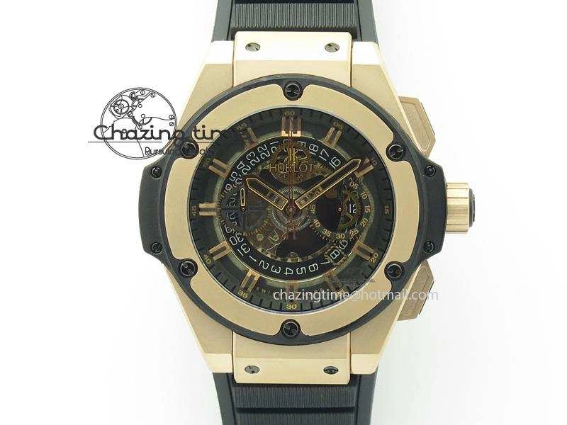 King Power 48mm Unico King RG On Black Rubber Strap A Breathable 6971
