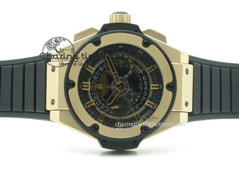 King Power 48mm Unico King RG On Black Rubber Strap A Breathable 6971