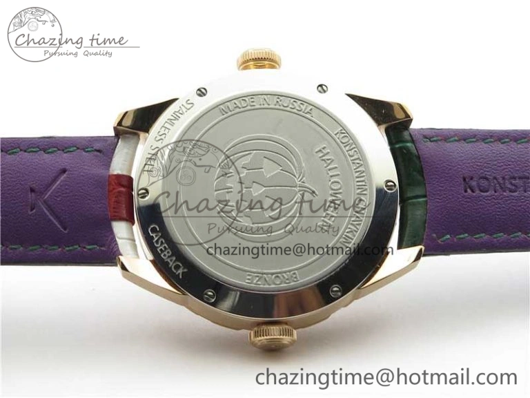 Konstantin Chaykin Joker RG TWF Best Edition Green Pumpkin Dial on Black Leather Strap NH35A Lightweight 7517