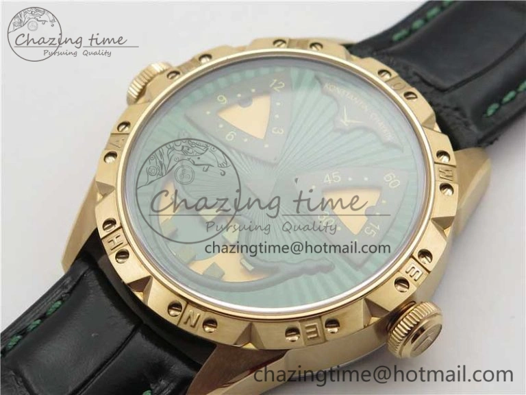 Konstantin Chaykin Joker RG TWF Best Edition Green Pumpkin Dial on Black Leather Strap NH35A Lightweight 7517