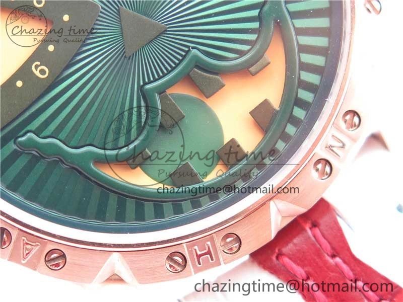 Minimalist Konstantin Chaykin Joker RG TWF Best Edition Green Pumpkin Dial on Black Tie Leather Strap NH35A 7516