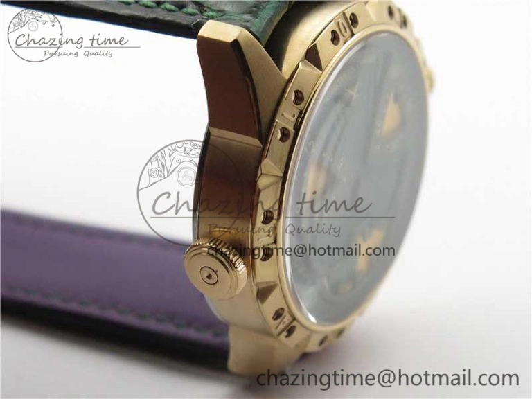 Minimalist Konstantin Chaykin Joker RG TWF Best Edition Green Pumpkin Dial on Black Tie Leather Strap NH35A 7516