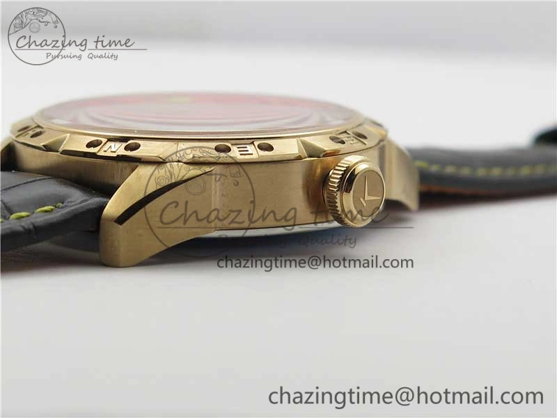 Breathable Konstantin Chaykin Joker RG TWF Best Edition Orange Pumpkin Dial on Black Leather Strap NH35A 7519