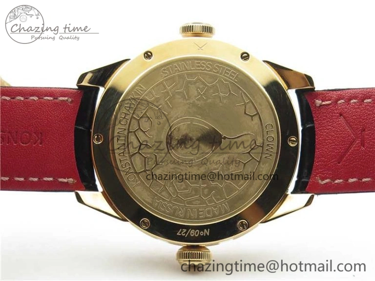Konstantin Chaykin Joker RG TWF Best Edition Pink Pig Dial on Black Leather Strap NH35A Modern 7518