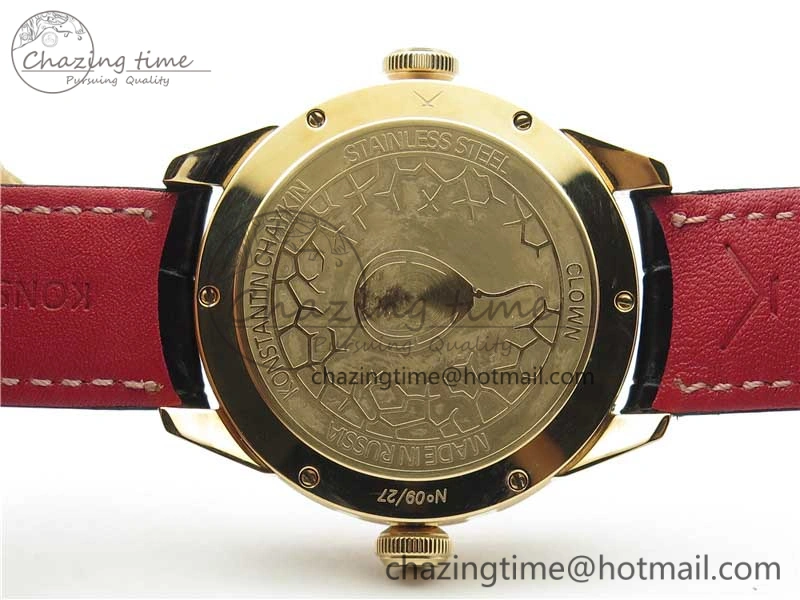 Konstantin Chaykin Joker RG TWF Best Edition Pink Pig Dial on Black Leather Strap NH35A Modern 7518