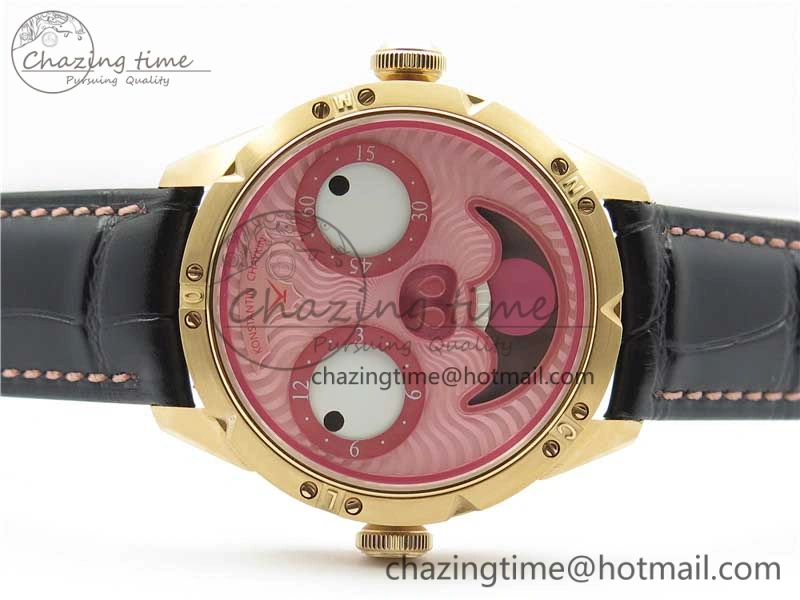 Konstantin Chaykin Joker RG TWF Best Edition Pink Pig Dial on Black Leather Strap NH35A Modern 7518