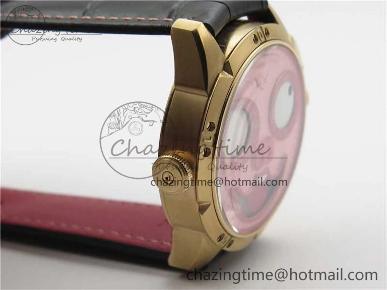 Konstantin Chaykin Joker RG TWF Best Edition Pink Pig Dial on Black Leather Strap NH35A Modern 7518
