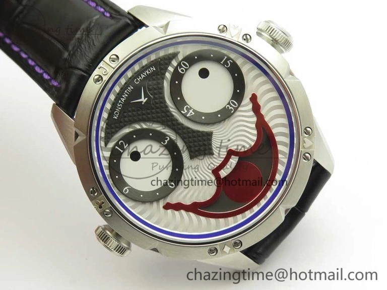 Konstantin Chaykin Joker SS Joker Dial Blue Inner Bezel on Black Leather Strap NH35A Seasonal 7524