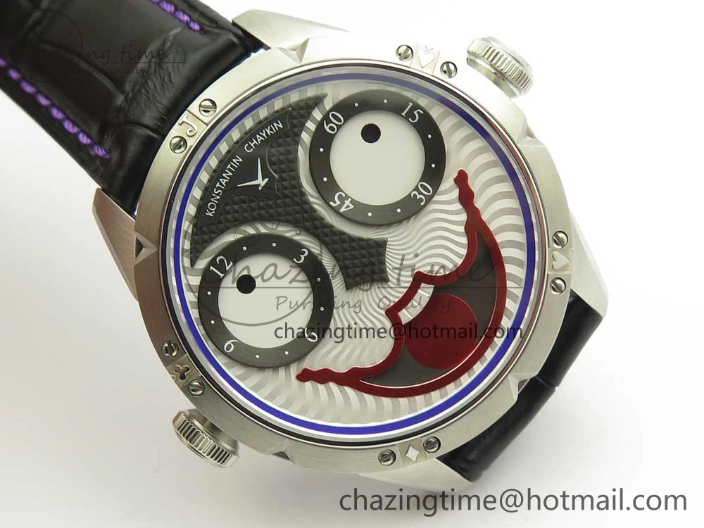 Konstantin Chaykin Joker SS Joker Dial Blue Inner Bezel on Black Leather Strap NH35A Seasonal 7524