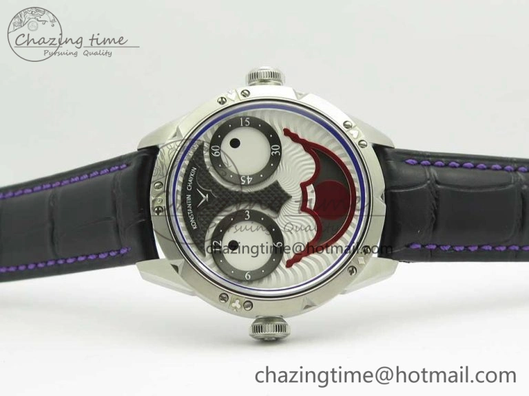 Konstantin Chaykin Joker SS Joker Dial Blue Inner Bezel on Black Leather Strap NH35A Seasonal 7524