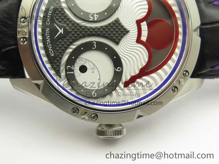 Konstantin Chaykin Joker SS Joker Dial Blue Inner Bezel on Black Leather Strap NH35A Seasonal 7524