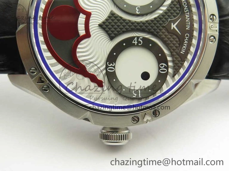 Konstantin Chaykin Joker SS Joker Dial Blue Inner Bezel on Black Leather Strap NH35A Seasonal 7524