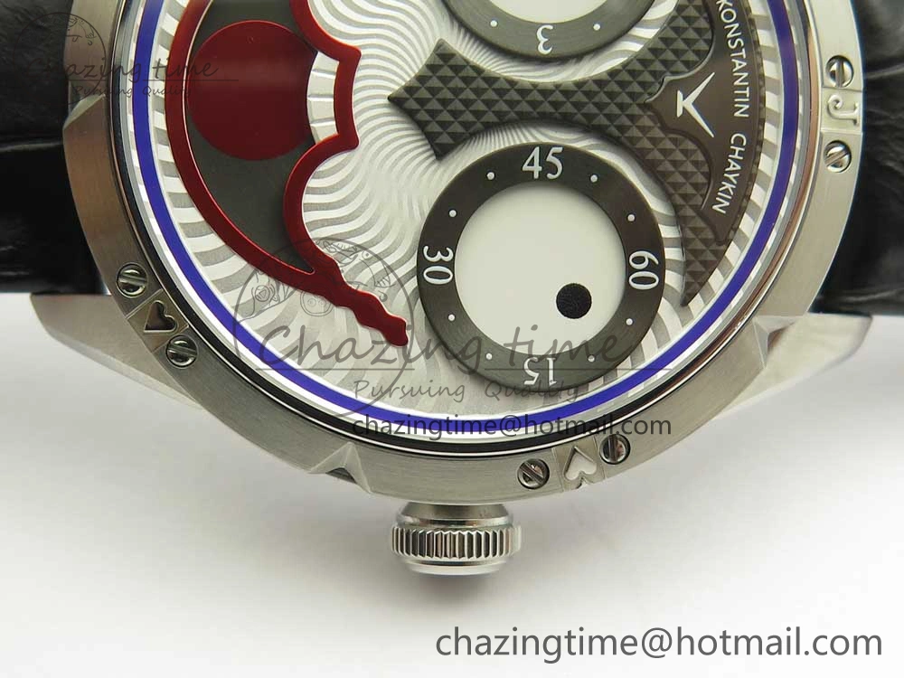Konstantin Chaykin Joker SS Joker Dial Blue Inner Bezel on Black Leather Strap NH35A Seasonal 7524