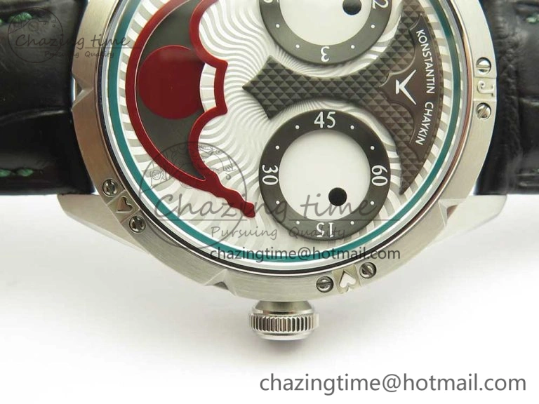 Konstantin Chaykin Joker SS Joker Dial Green Inner Bezel on Black Leather Strap NH35A DailyWear 7522