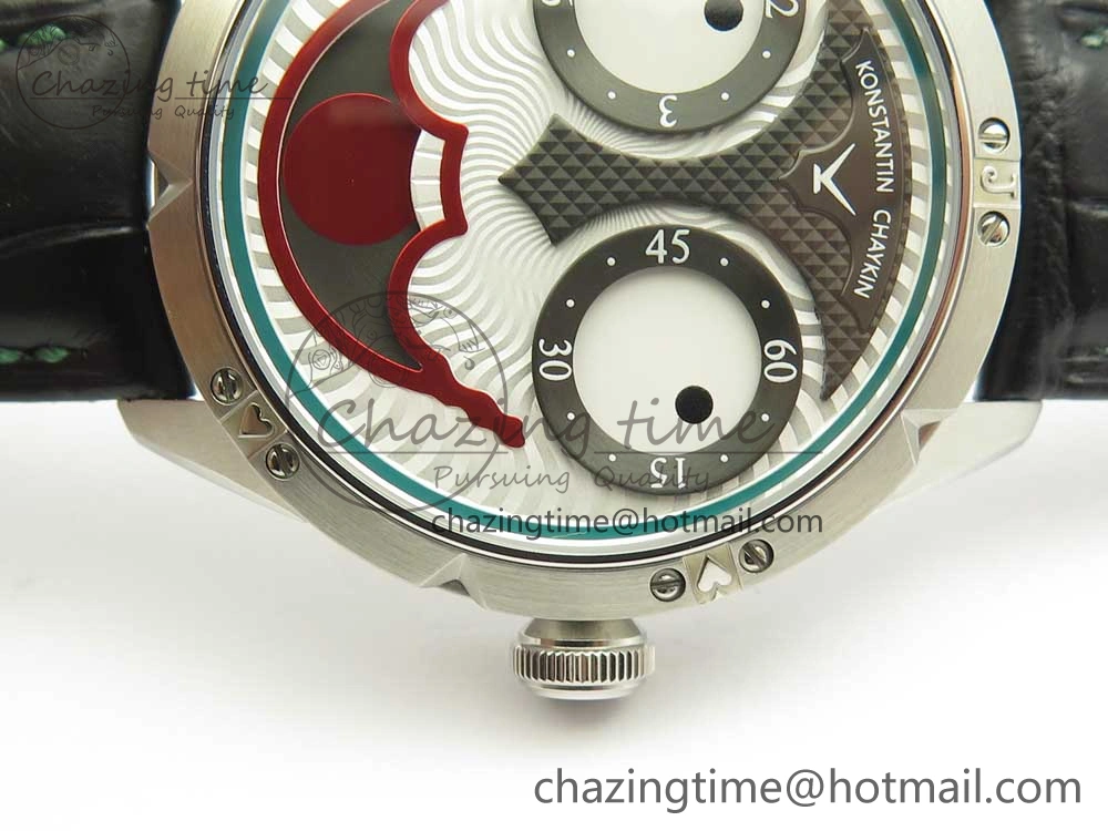 Konstantin Chaykin Joker SS Joker Dial Green Inner Bezel on Black Leather Strap NH35A DailyWear 7522