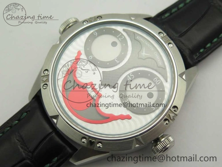 Konstantin Chaykin Joker SS Joker Dial Green Inner Bezel on Black Leather Strap NH35A DailyWear 7522