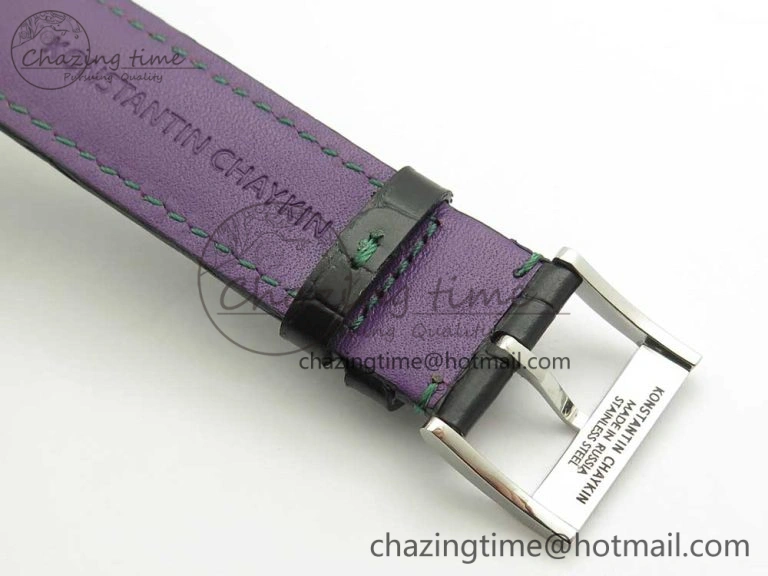 Konstantin Chaykin Joker SS Joker Dial Green Inner Bezel on Black Leather Strap NH35A DailyWear 7522
