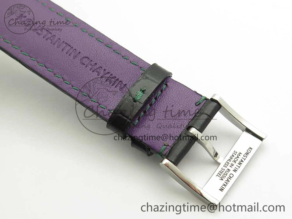 Konstantin Chaykin Joker SS Joker Dial Green Inner Bezel on Black Leather Strap NH35A DailyWear 7522
