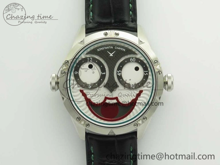 Konstantin Chaykin Joker SS Joker Dial Green Inner Bezel on Black Leather Strap NH35A DailyWear 7522