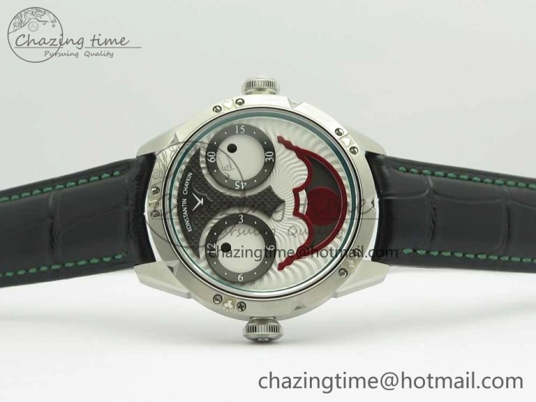 Konstantin Chaykin Joker SS Joker Dial Green Inner Bezel on Black Leather Strap NH35A DailyWear 7522