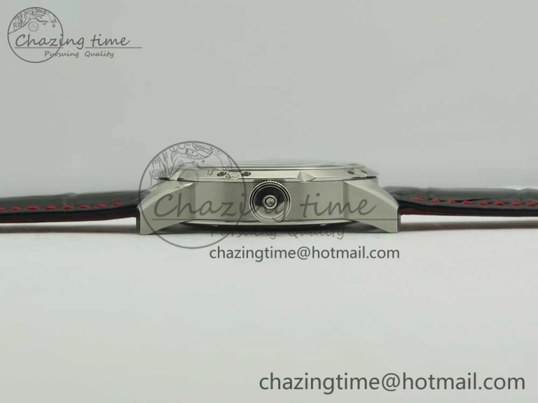 Contemporary Konstantin Chaykin Joker SS Joker Dial Red Inner Bezel on Black Leather Strap NH35A 7526