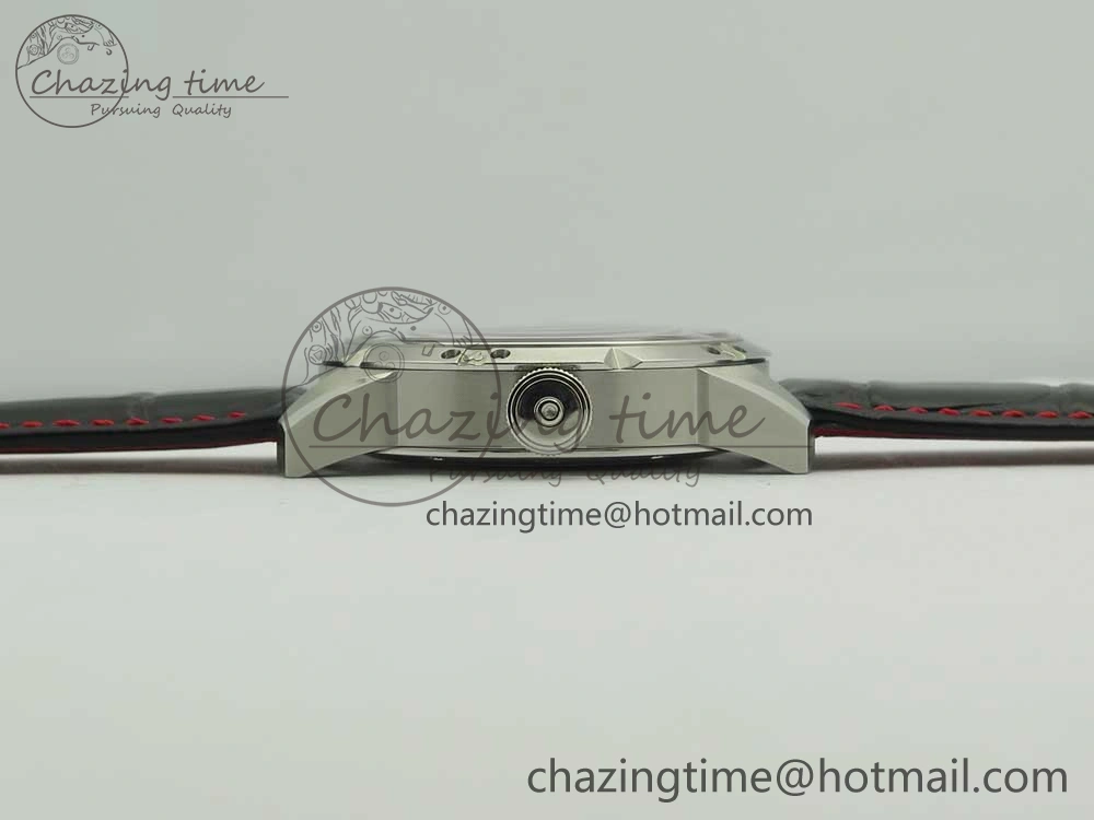 Contemporary Konstantin Chaykin Joker SS Joker Dial Red Inner Bezel on Black Leather Strap NH35A 7526