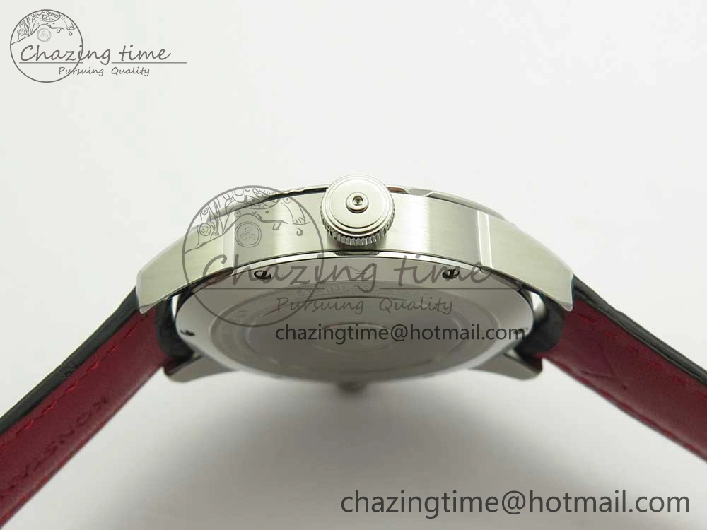 Contemporary Konstantin Chaykin Joker SS Joker Dial Red Inner Bezel on Black Leather Strap NH35A 7526