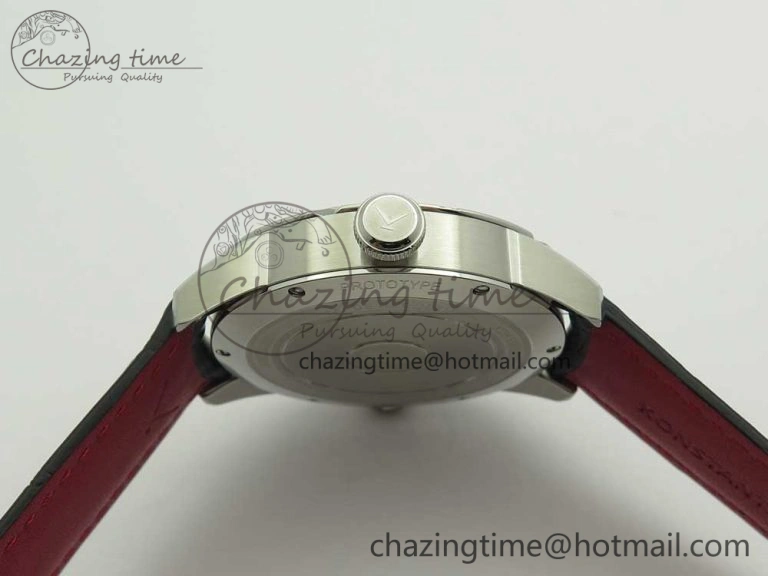 Contemporary Konstantin Chaykin Joker SS Joker Dial Red Inner Bezel on Black Leather Strap NH35A 7526