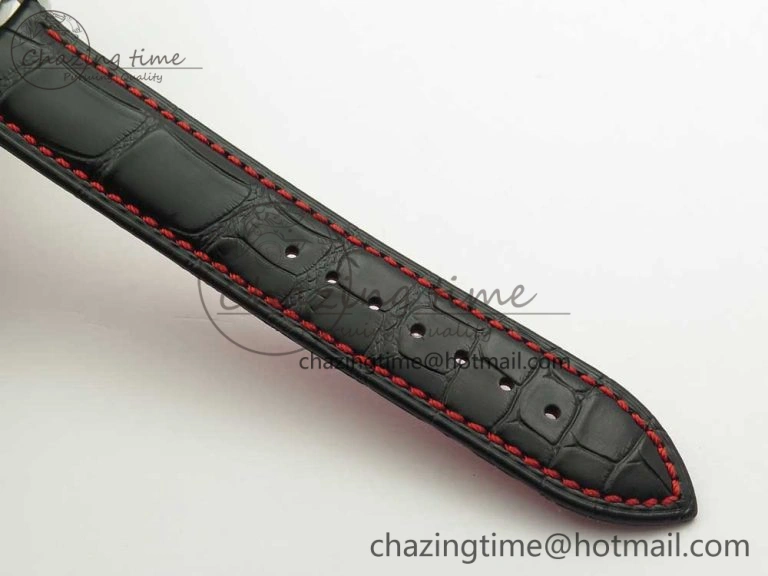 Contemporary Konstantin Chaykin Joker SS Joker Dial Red Inner Bezel on Black Leather Strap NH35A 7526