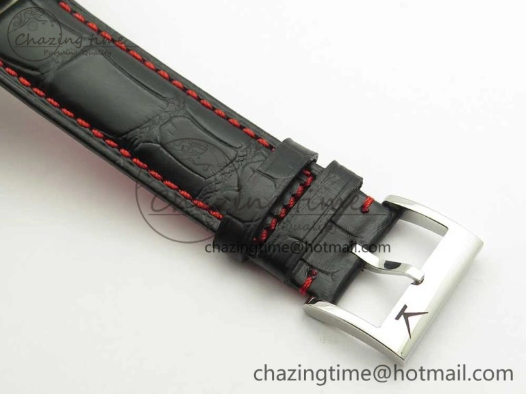 Contemporary Konstantin Chaykin Joker SS Joker Dial Red Inner Bezel on Black Leather Strap NH35A 7526