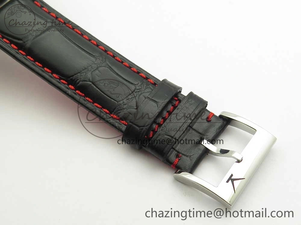 Contemporary Konstantin Chaykin Joker SS Joker Dial Red Inner Bezel on Black Leather Strap NH35A 7526
