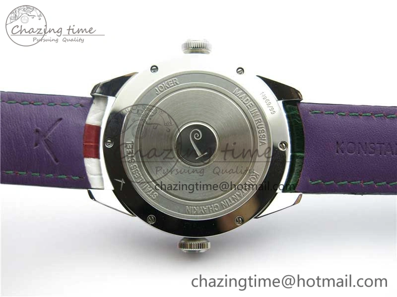 Flexible Konstantin Chaykin Joker SS TWF Best Edition Joker Dial Green Inner Bezel on Leather Strap NH35A V 7521