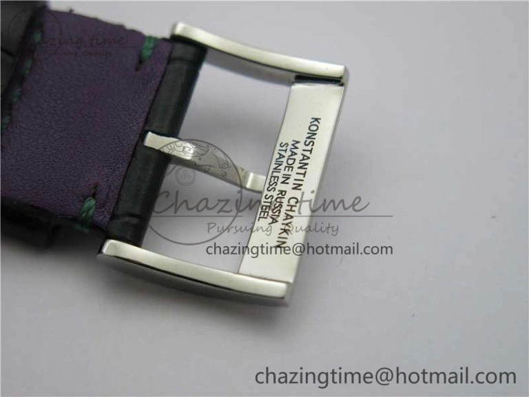 Flexible Konstantin Chaykin Joker SS TWF Best Edition Joker Dial Green Inner Bezel on Leather Strap NH35A V 7521