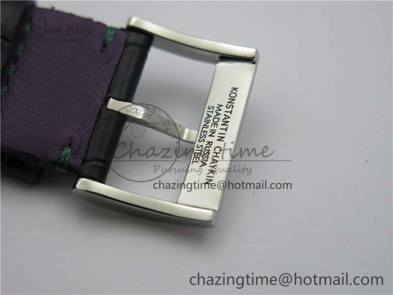 Flexible Konstantin Chaykin Joker SS TWF Best Edition Joker Dial Green Inner Bezel on Leather Strap NH35A V 7521
