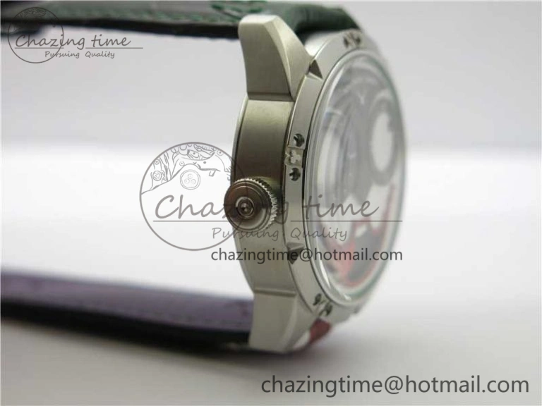 Flexible Konstantin Chaykin Joker SS TWF Best Edition Joker Dial Green Inner Bezel on Leather Strap NH35A V 7521