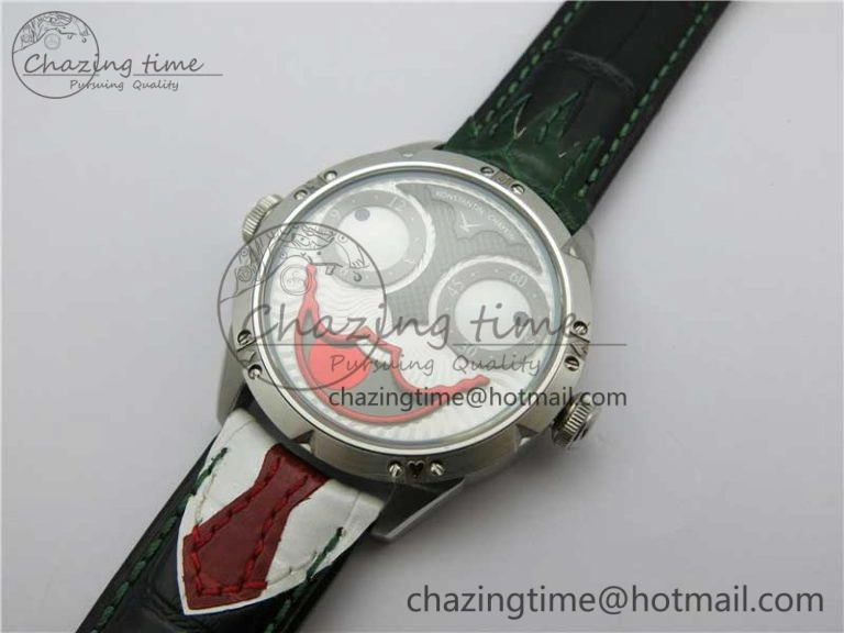 Flexible Konstantin Chaykin Joker SS TWF Best Edition Joker Dial Green Inner Bezel on Leather Strap NH35A V 7521