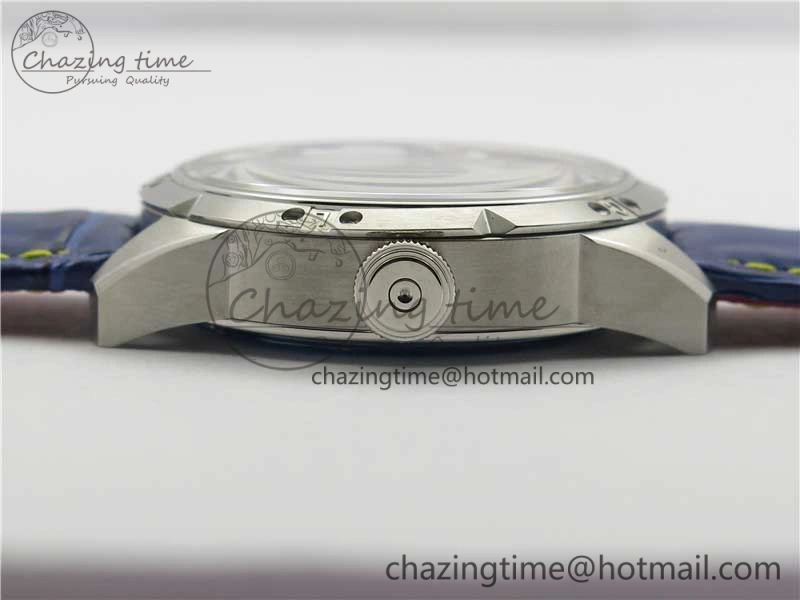 Konstantin Chaykin Joker SS TWF Best Edition White Dial Yellow Inner Bezel on Blue Leather Strap NH35A Compact 7515