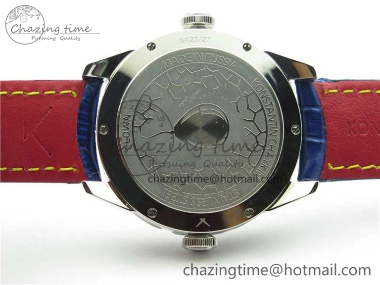 Konstantin Chaykin Joker SS TWF Best Edition White Dial Yellow Inner Bezel on Blue Leather Strap NH35A Compact 7515