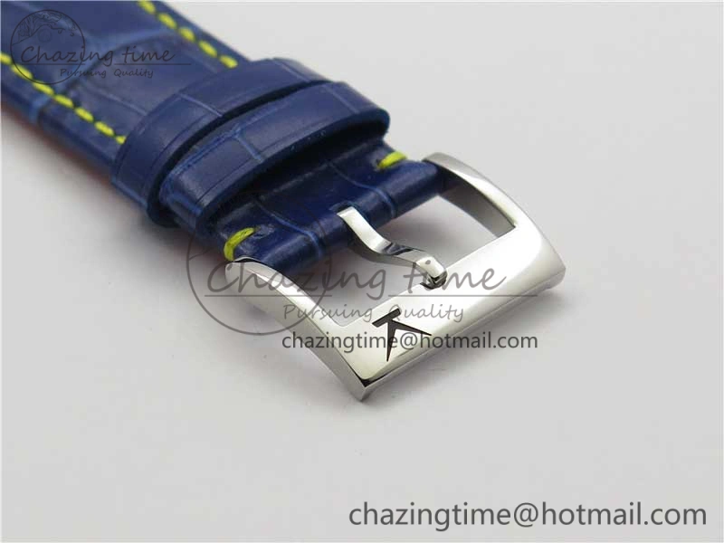 Konstantin Chaykin Joker SS TWF Best Edition White Dial Yellow Inner Bezel on Blue Leather Strap NH35A Compact 7515