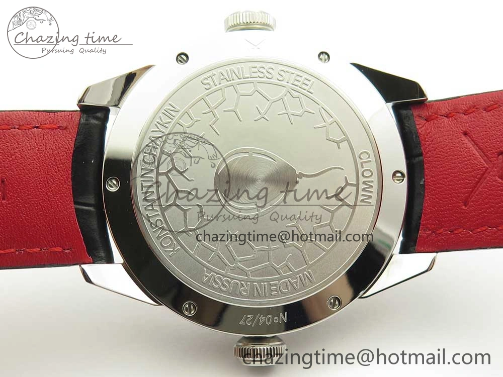 FlexibleFit Konstantin Chaykin Joker SS White Joker Dial on Black Leather Strap NH35A 7527