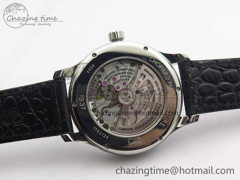 HighPerformance L.U.C 168544-3002 SS FKF 1:1 Best Edition Silver Dial On Black Leather Strap L.U.C 1.010. 6398