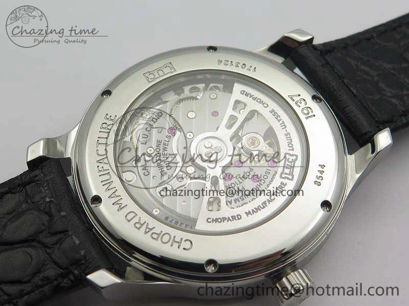 HighPerformance L.U.C 168544-3002 SS FKF 1:1 Best Edition Silver Dial On Black Leather Strap L.U.C 1.010. 6398