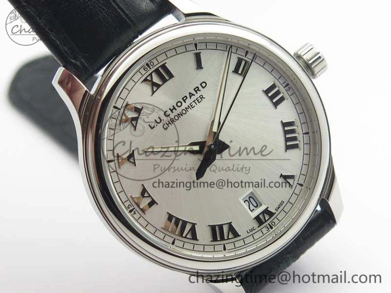 HighPerformance L.U.C 168544-3002 SS FKF 1:1 Best Edition Silver Dial On Black Leather Strap L.U.C 1.010. 6398