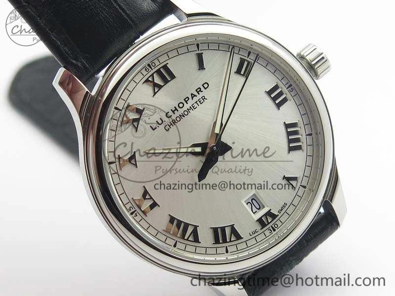HighPerformance L.U.C 168544-3002 SS FKF 1:1 Best Edition Silver Dial On Black Leather Strap L.U.C 1.010. 6398