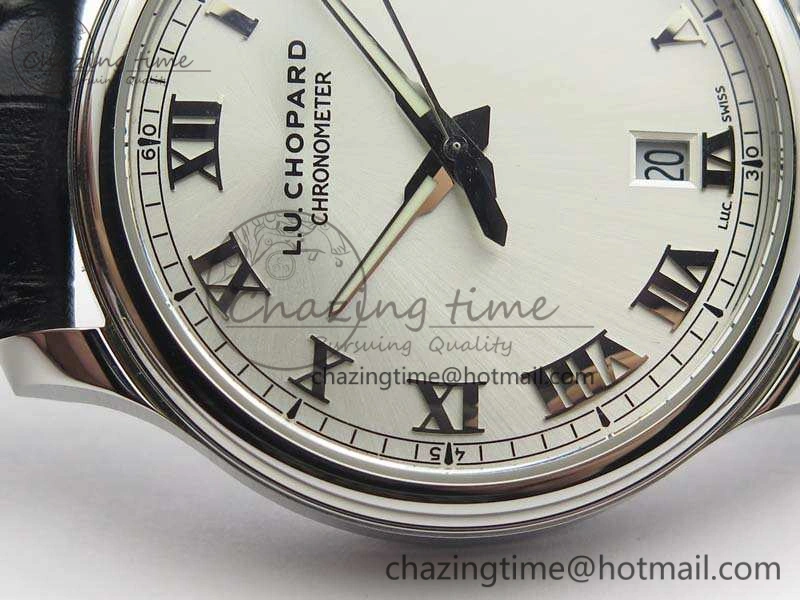 HighPerformance L.U.C 168544-3002 SS FKF 1:1 Best Edition Silver Dial On Black Leather Strap L.U.C 1.010. 6398