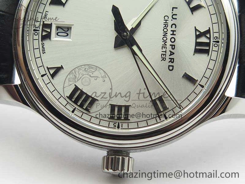 HighPerformance L.U.C 168544-3002 SS FKF 1:1 Best Edition Silver Dial On Black Leather Strap L.U.C 1.010. 6398